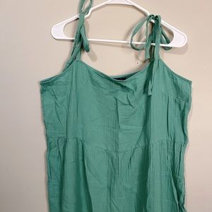 Gap Crinkle Gauze Tiered Midi Dress with Tie Straps - Size XXL